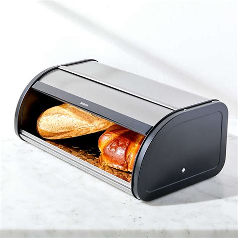 brabantia roll top bread box - matte steel fingerprint proof|Brabantia roll top bread.